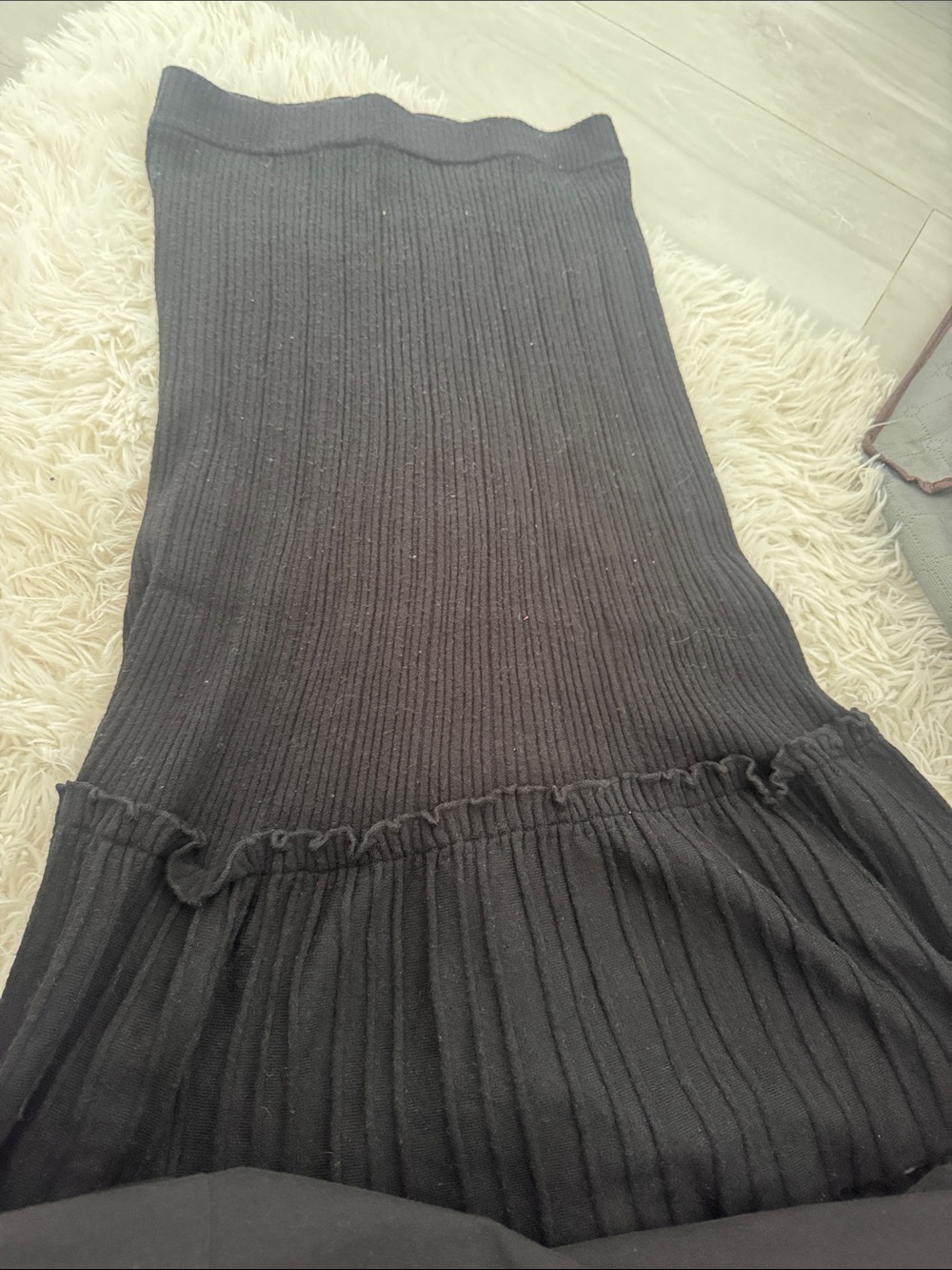 Kerisma Black Ribbed Midi Dress